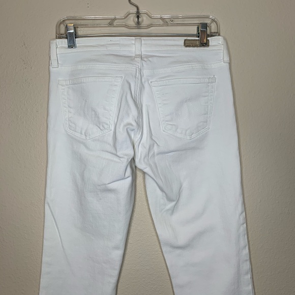 AG The Stilt Cigarette Leg White Jeans - Picture 6 of 8